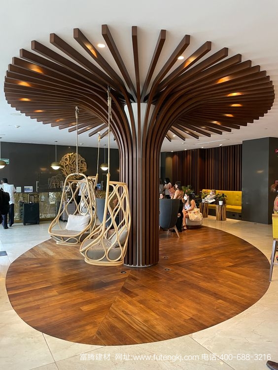 弧形鋁樹方通裝飾效果圖3